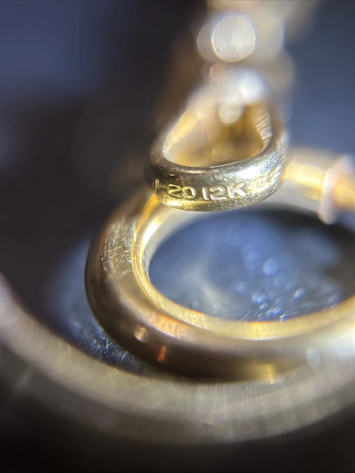 Brazalete de eslabones de cadena de oro con gancho de bucle 12k GF. 9g Foto 3 de 4