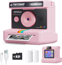 Instant Print Camera for Kids,2.4 Inch Screen Kids Instant Cameras, Christmas Bi