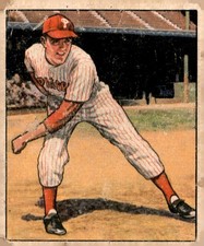 1950 Bowman #68 Curt Simmons - corners