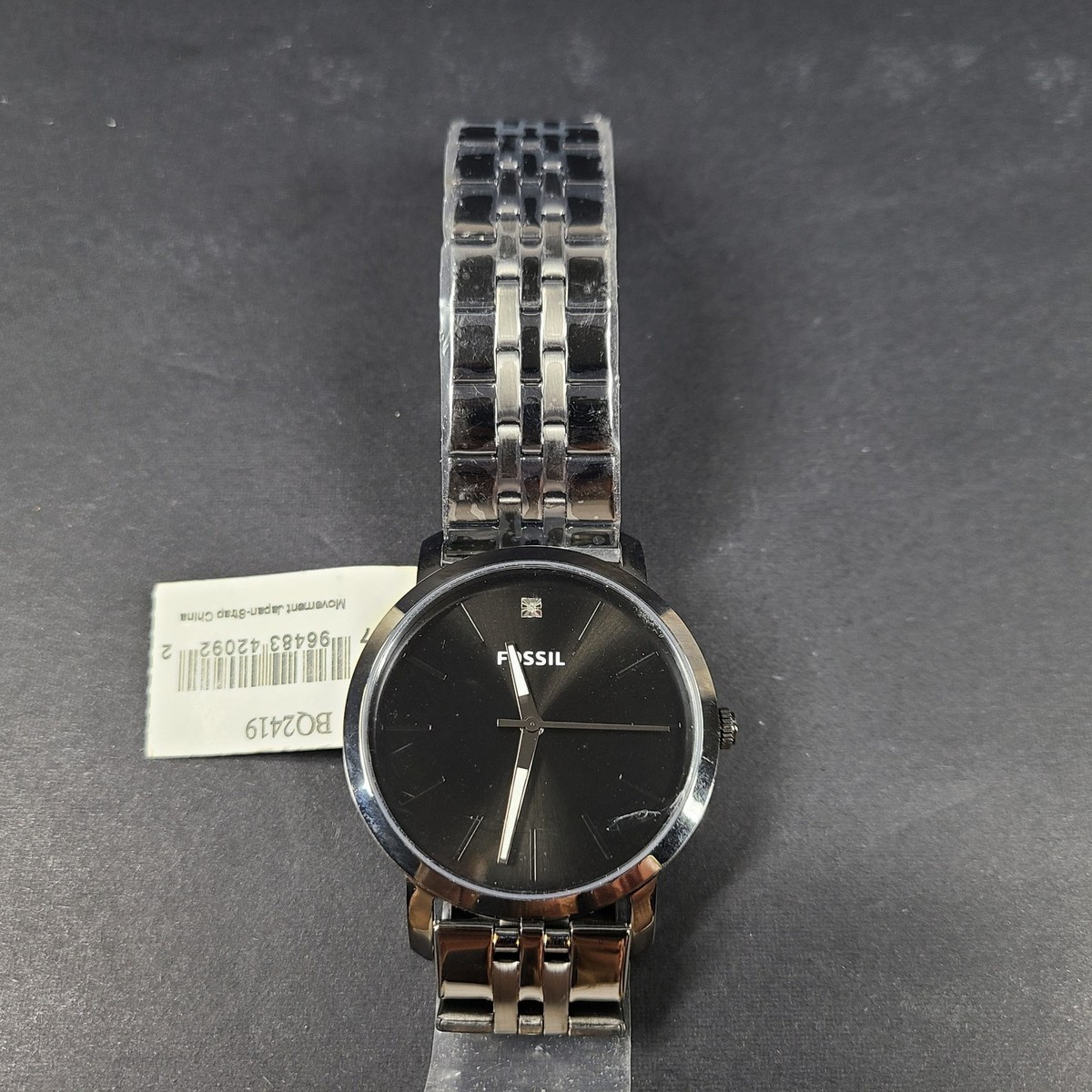 Buy Fossil Lux Luther Smoke Men's Black Watch BQ2419 online