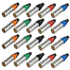 20x 3 Pin XLR Male Audio Connectors Solder Type Microphone Audio Plug