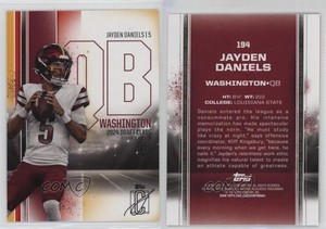 2024 Topps Signature Class Rookies Red & Yellow Jayden Daniels #194 Rookie RC