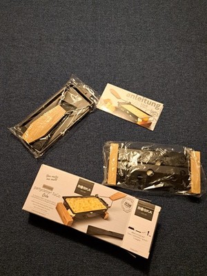 Boska Cheese Barbeclette Raclette Edelstahl Schwarz mit Schaufel
