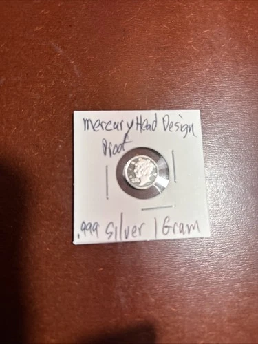 1 GRAM (g) .999 fine silver round MERCURY DIME Design (FREE SHIPPING!)