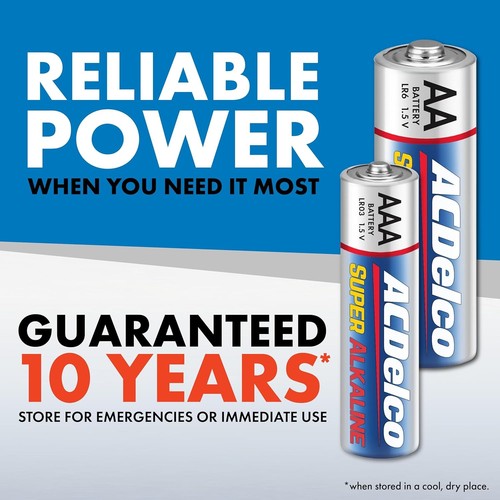 Paquete combinado ACDelco 200ct - 100ct AA + 100ct AAA pilas súper alcalinas *NUEVO* - Imagen 3 de 5