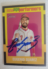 Eugenio Suarez Signed 2020 Topps Heritage Baseball Card Seattle Mariners #NAP 1