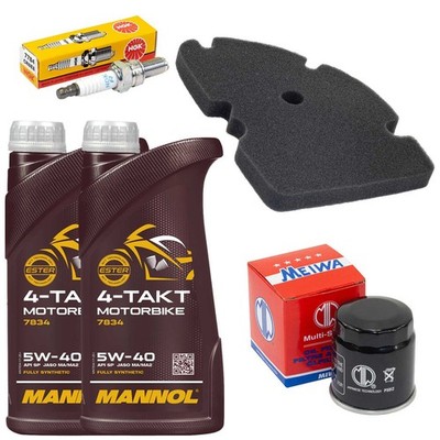 Wartung Öl 2L Luftfilter Ölfilter Zündkerze für Vespa GT 125 L GT 200 L 2004-07
