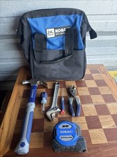 Kobalt Hand Tools Spare Tools Lot Of 7 Used Hammer, Measuring Tape Pliers Bag