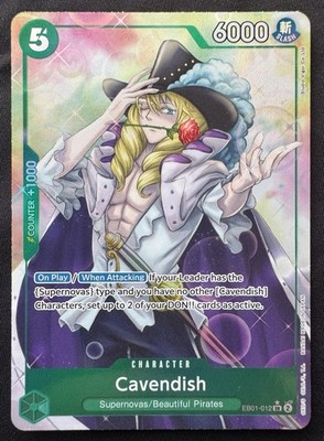 Cavendish EB01-012 Alt Art Super Rare One Piece Card Game English NM