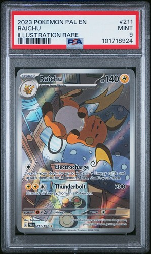 2023 POKEMON PALDEA EVOLVED ILLUSTRATION RARE #211 RAICHU PSA 9