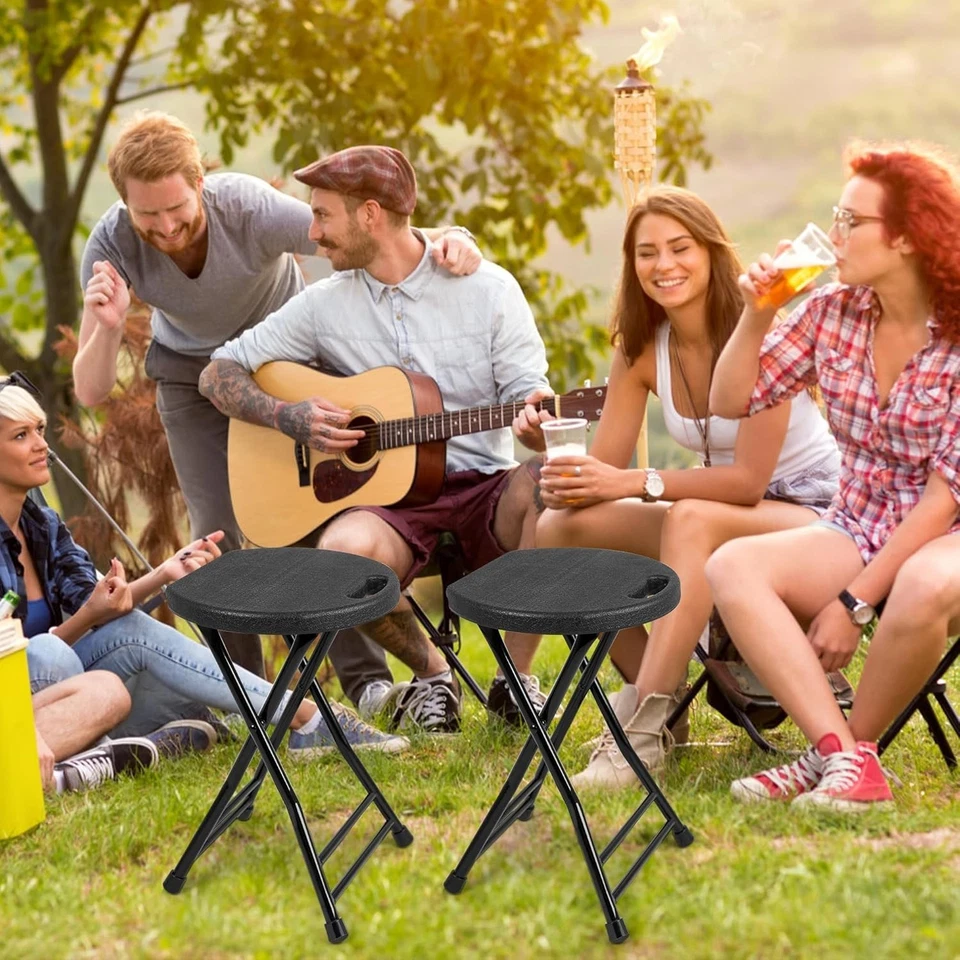 Lightweight Folding Stool with Handle - 600 lbs Capacity for Outdoors & Indoors - Image 4 of 4