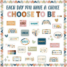 Boho Motivational Bulletin Board Set Inspirational Decoration for Classroom Moti