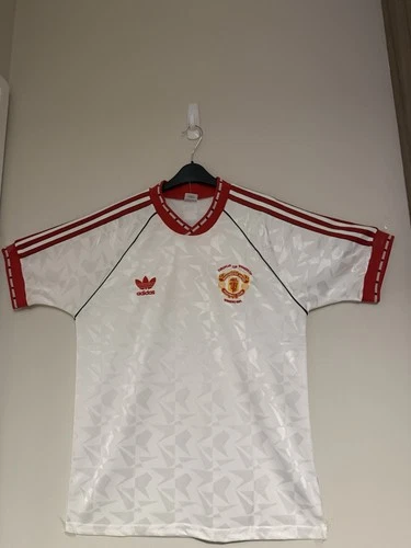 Retro Manchester United Away Football Shirt L From 91/92 With Bryan Robson