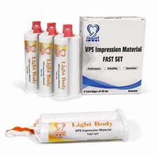 Dental Impression Material Light Body Fast Set VPS 4X50ml Cartridges
