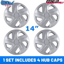 14 Inch Universal Wheel Rims Hub Cover Hubcaps Snap On Car Truck Sliver 4-pack 14 Inch Universal Wheel Rims Hub Cover Hubcaps Snap On Car Truck Sliver 4-pack