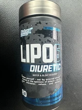 Nutrex Lipo 6 Diuretic  Natural  Water & Bloat Reducer 80 Caps - Exp 08/2027