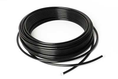 1,0m PTFE Stahlflexleitung Dash 3 / -3 AN / JIC 3 Schwarz PU-Mantel Bremsleitung