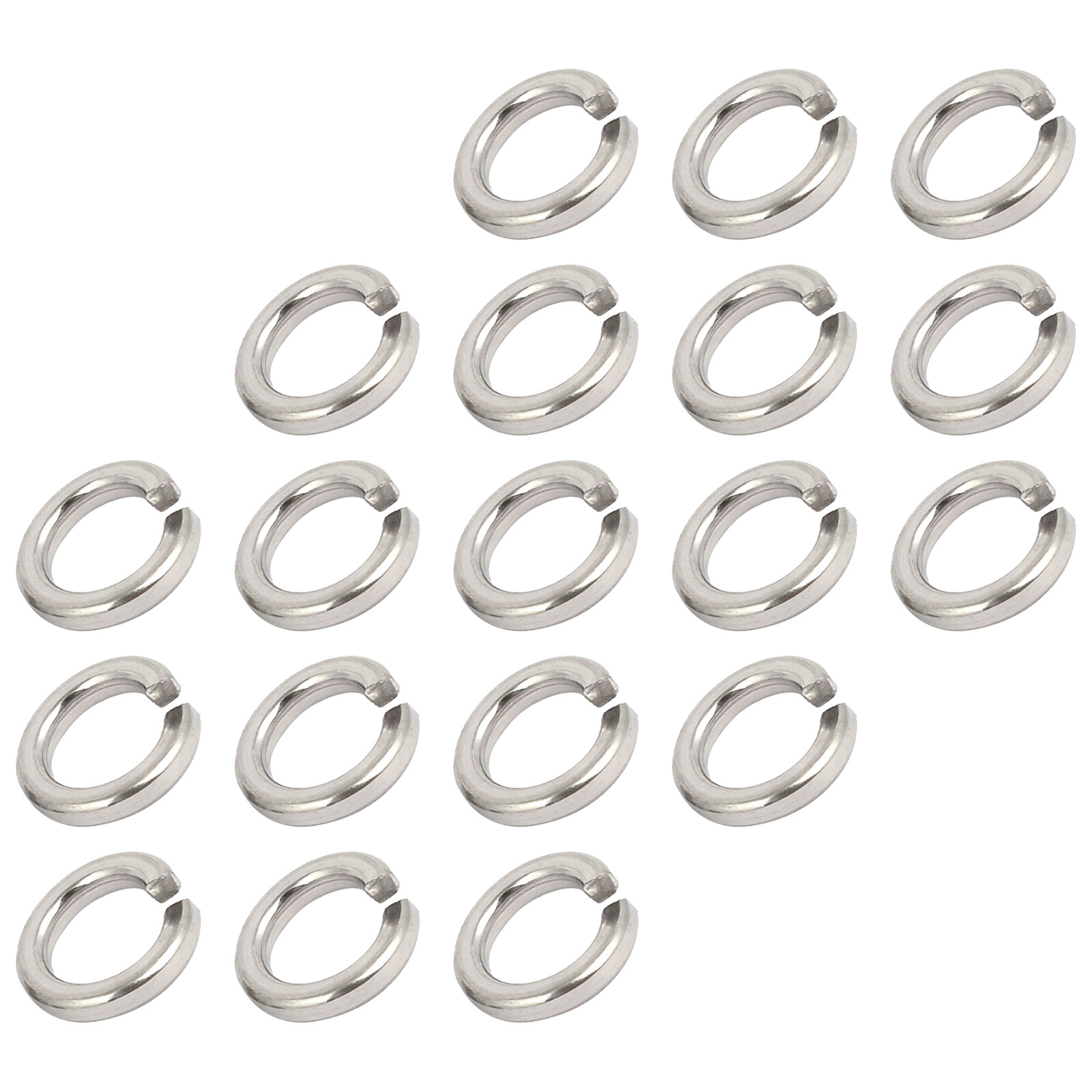80 x Split Lock Washer M6 304 Stainless Steel Spring Washer Elastic Gasket