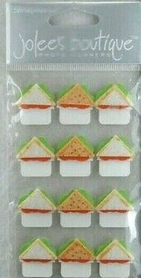 PHOTO CORNERS Sandwich White Wheat Tomato Lettuce Jolee's Stickers Scrapbook