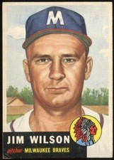 1953 Topps #208 Jim Wilson Milwaukee Braves