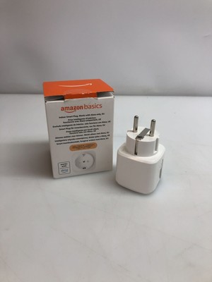 Amazon Basics Smart WLAN-Steckdose 2.4 GHz Wi-Fi fuer EU-Steckdose