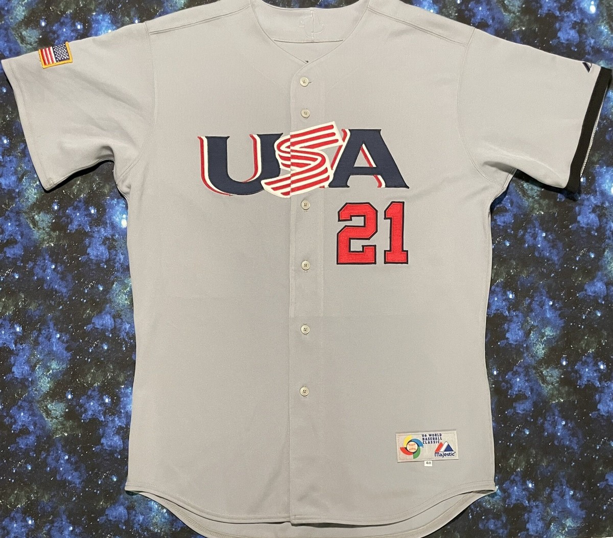 Authentic Majestic 2006 WBC Team Issued USA Randy Winn Baseball