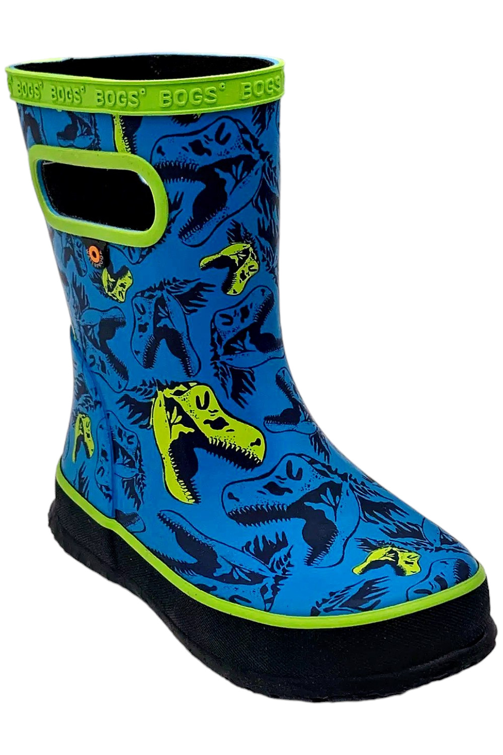 Bogs Kids Rain Boot Cool Dinos Print Electric Blue