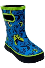 Bogs Kid's Rain Boot Cool Dinos Print Electric Blue