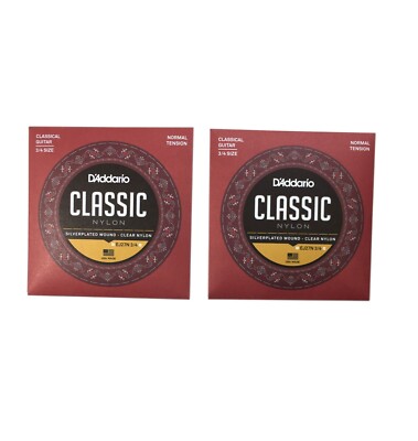 D'Addario Guitar Strings 2 Sets EJ27N 3/4 Student Classical Nylon