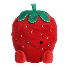 Aurora - Palm Pals Party Sized - 11.5" Juicy Strawberry Adorable Stuffed Animal
