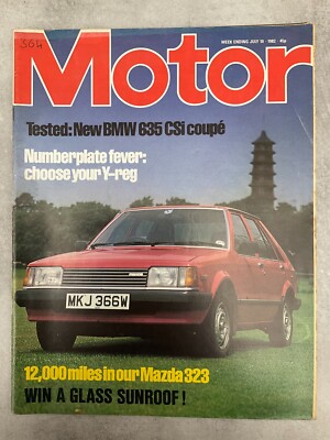 Motor Magazine - 10 July 1982 - 635CSi, Mazda 323, Alpine A310, Dutch GP