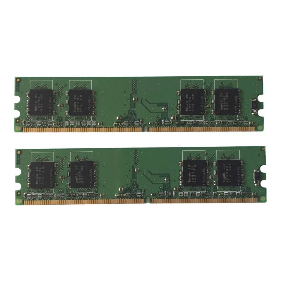 Memoria RAM DDR HYNIX 2x 256 MB PC2-3200U-333-12 1RX16 HYMP532U64P6-E3 AA 0510 Foto 2 de 2
