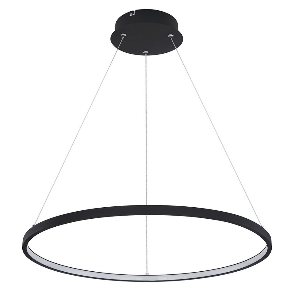 LED Seiden Hänge Lampe Schwarz Ess Zimmer Glas Kristall Decken Pendel