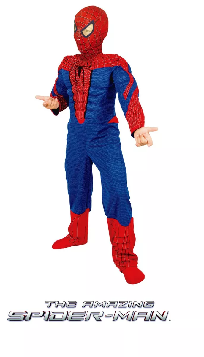 SPIDERMAN Costume bambino originale Marvel 8/10 ANNI taglia 3 -nuovo-Italia