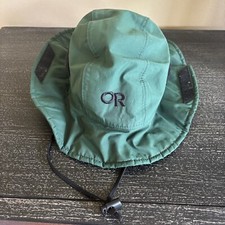 Vintage Outdoor Research OR Hat Gore-Tex Green Hiking Fishing USA Size M 28