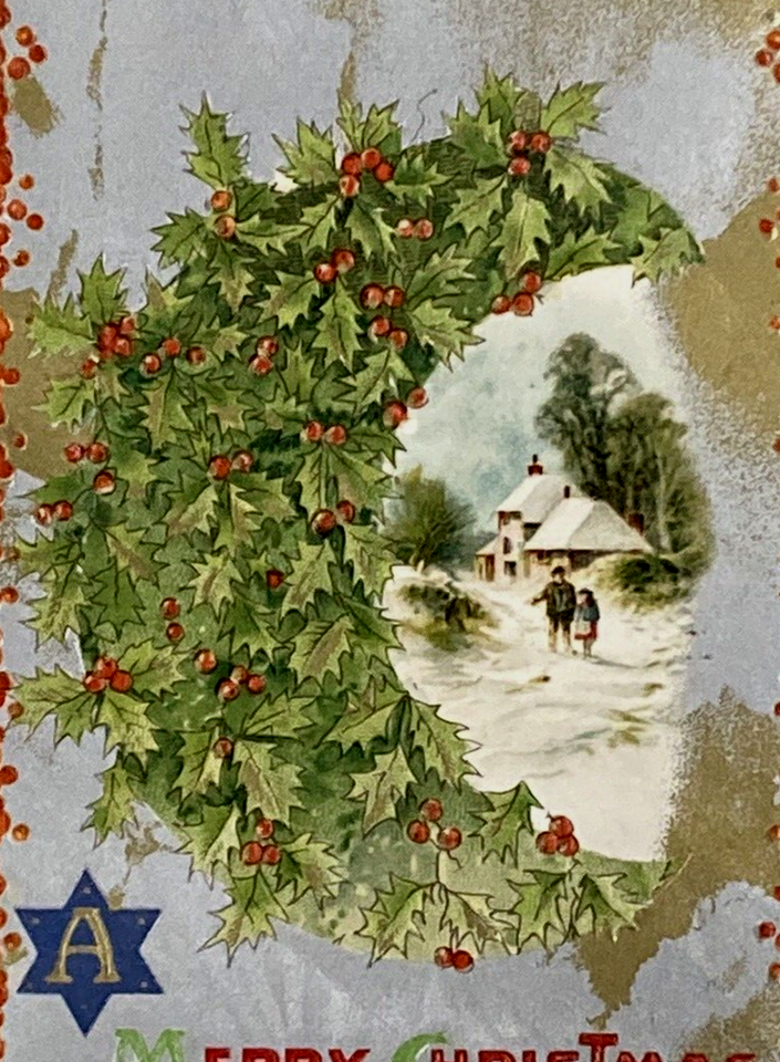 A Merry Christmas & Happy New Year Embossed 1909 DB Postcard 1239 | eBay