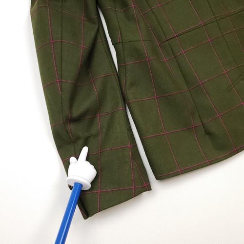 Chaqueta Blazer Musto Tweed 14 16 Mujer Abrigo Deportivo Hacking Verde Cuadros Ventana - Imagen 19 de 23