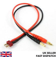 300mm Deans male to 4mm male banana/bullet connectors charge lead/wire/cable