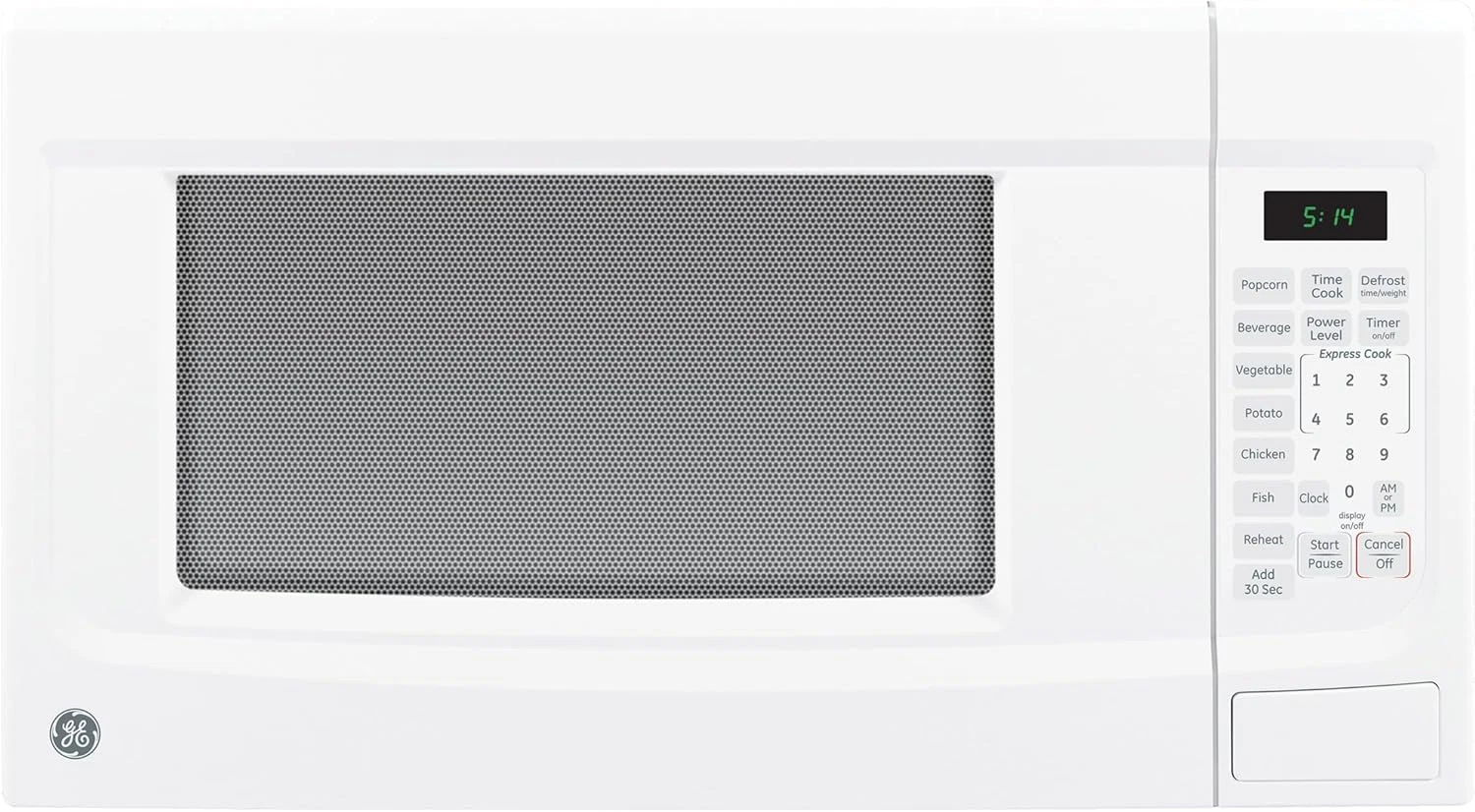 Compact 1.4 Cu. Ft Microwave Oven with 7 Auto Settings & Child Lock, White