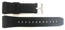 22MM BLACK RUBBER WATCH BAND STRAP FITS CASIO DATABANK DBC150