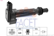 FACET Zündspule für Opel Crossland X 1.2 Grandland Peugeot 2008 I 3008 SUV