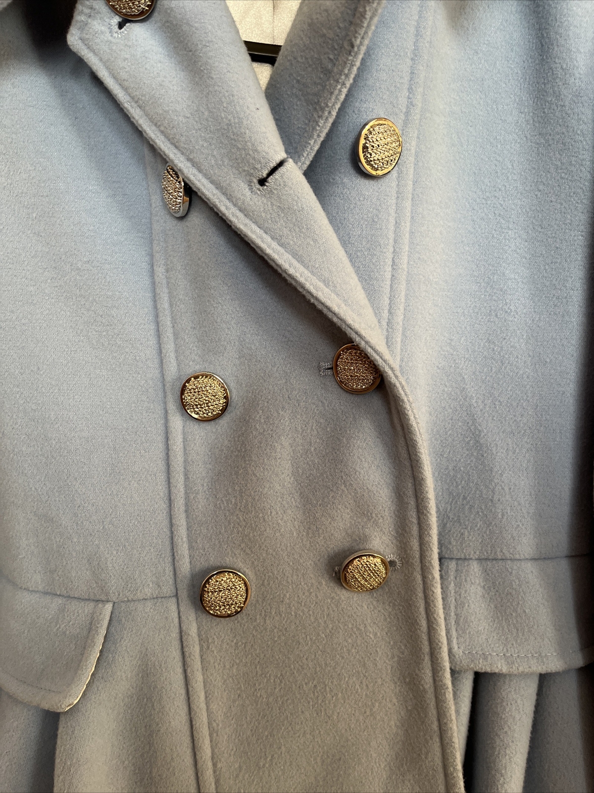 Monsoon Girls Blue Coat With Faux Fur Trim eBay