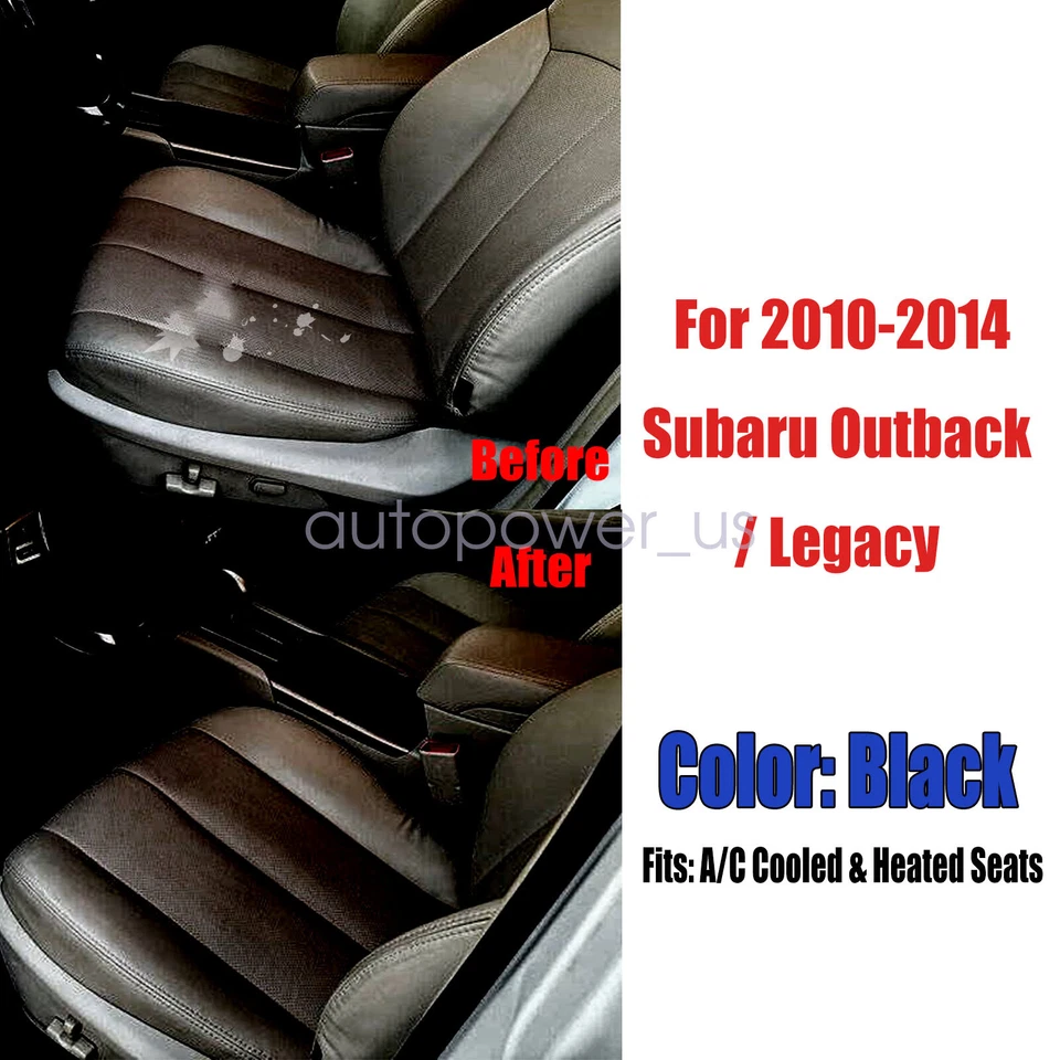 Passenger Side Black Leather Seat Cover Perforated For 2010-2014 Subaru Outback Foto 4 de 4