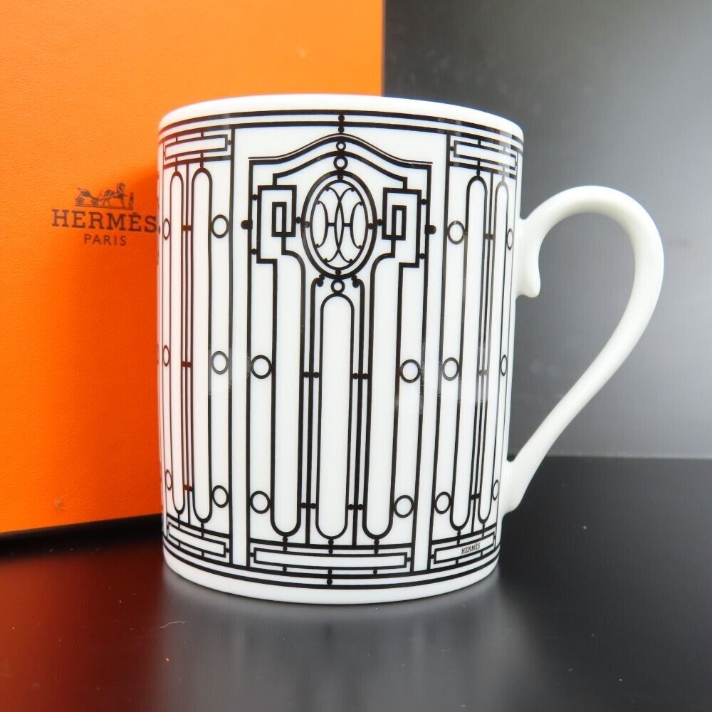 Hermes H DECO Mug cup Single Tableware 7.6cm × 9.4cm 300ml Hermes H DECO Mug cup Single Tableware 7.6cm × 9.4cm 300ml
