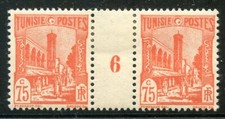 TIMBRE DE COLONIES FRANCAISES TUNISIE MILLESIME NEUF N° 136 * 