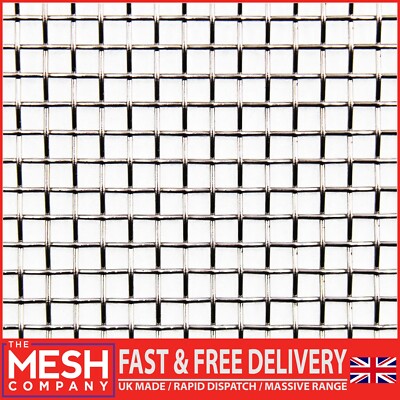 The Mesh Company gewebtes SS304 Netz | 10 LPI x 0,56 mm Draht 500 x 500 mm Blatt