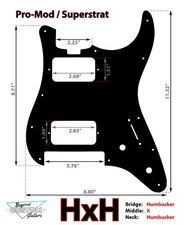 Black Textured Snakeskin Pickguard for Charvel Pro-Mod So-Cal Floyd Rose