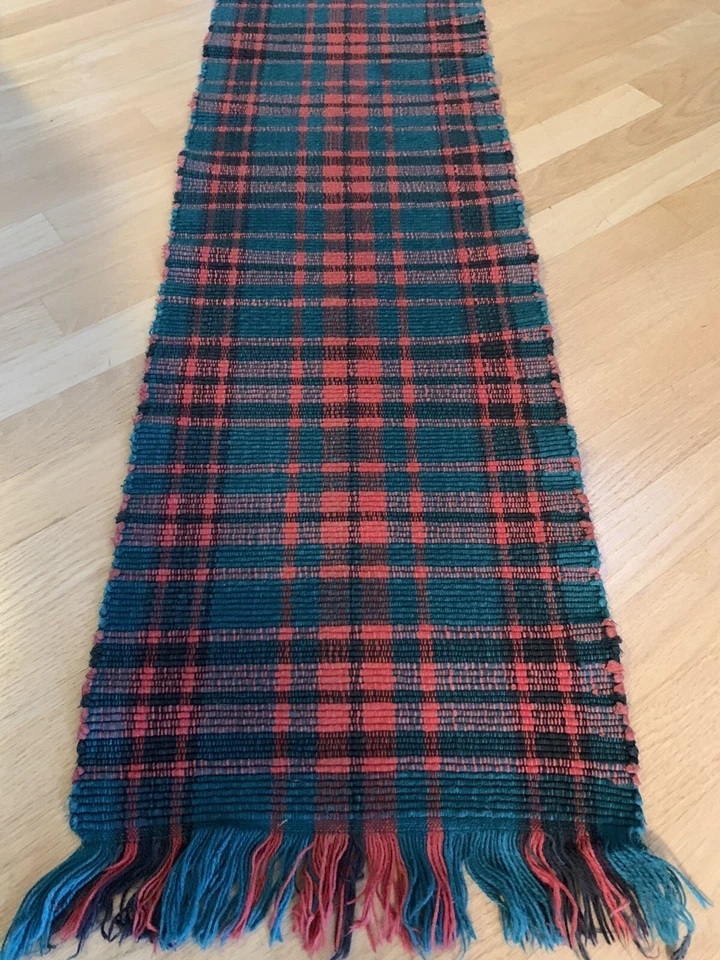 Vintage Crate & Barrel Holiday Plaid Check Table Runner 94” - 96” Long Christmas - Image 4 of 4