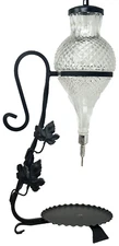 Wine Dispenser Fountain Aerator Crystal Wrought Iron Stand Ice Holder 19.75" Tal