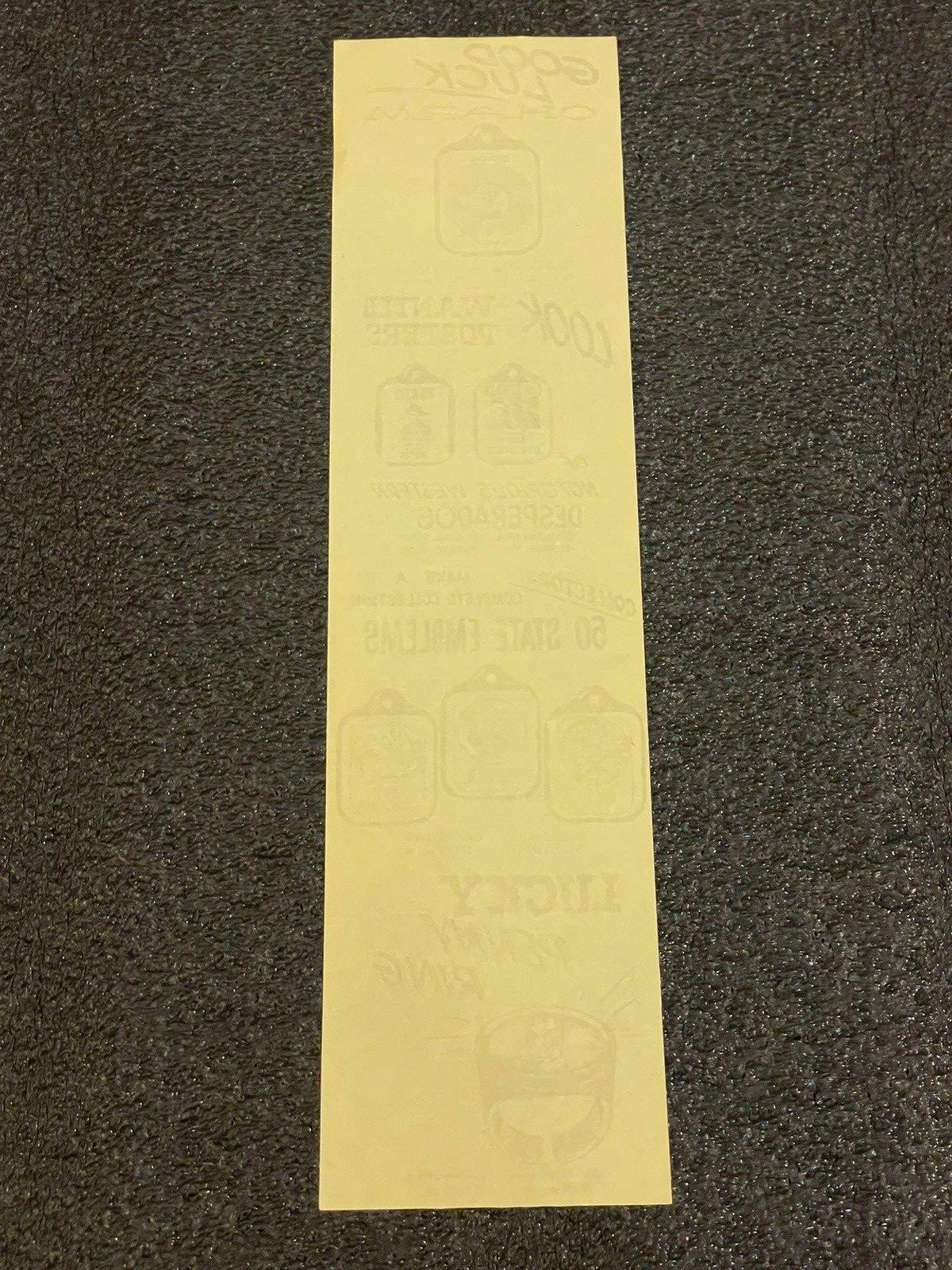 "NOS" New Old Stock Good Luck Charm, Lucky Penny Ring Vending Machine Insert NOS